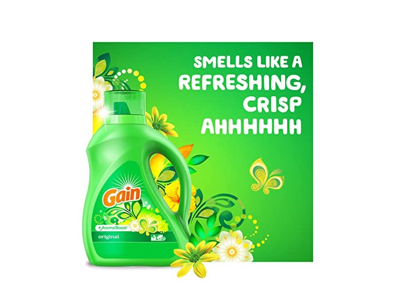 Gain + Aroma Boost Liquid Laundry Detergent, Original Scent, 128 Loads, 184 fl oz/5.44