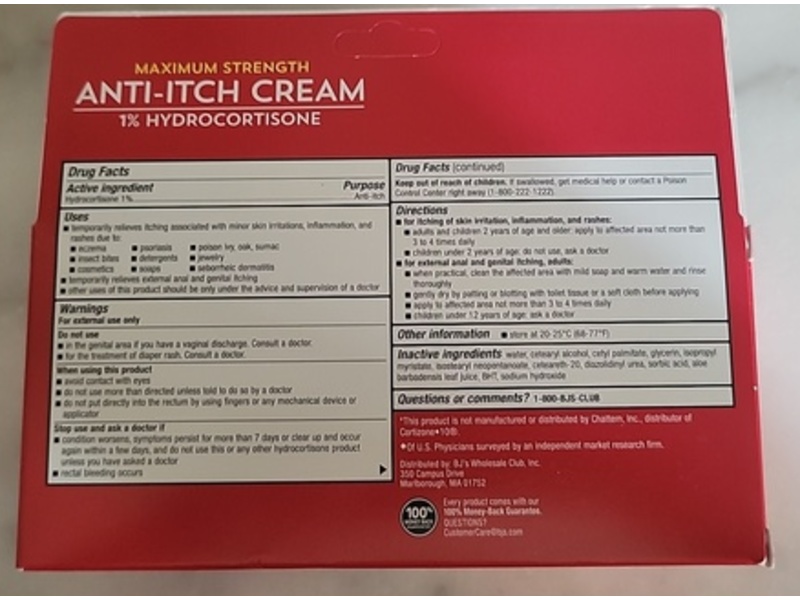 Berkley Jensen Anti-Itch Cream, 4 oz/112 g, Pack Of 2
