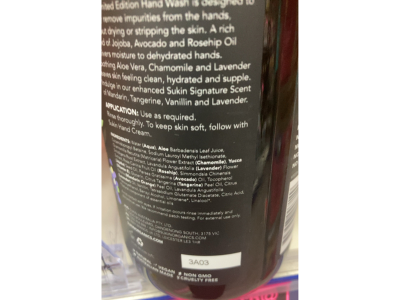 Sukin Hand Wash, Jojoba + Avocado & Rosehip Oils, 16.9 fl oz/500 mL