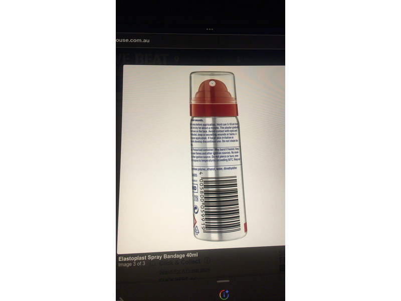 Elastoplast Waterproof Spray Plaster Bandage, 40 mL