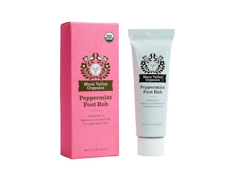 Moon Valley Organics Peppermint Foot Balm, Arnica & Coconut Oil, 1.7 oz/48.2 g