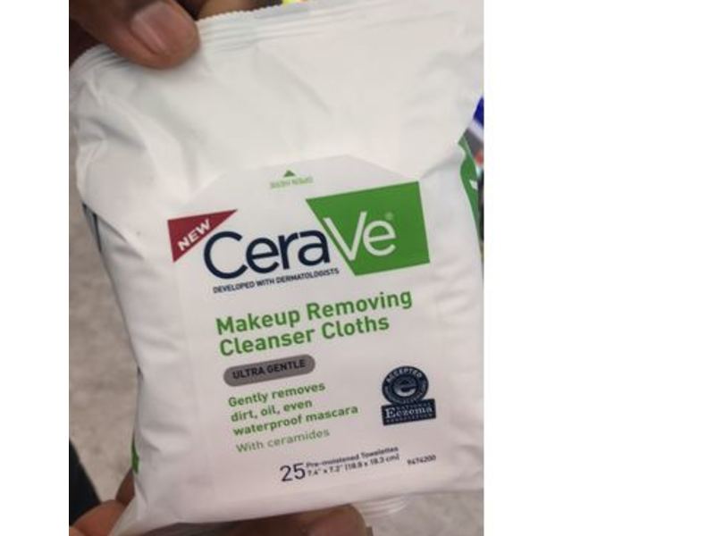 CeraVe Makeup Removing Cleanser Cloths, Ultra Gentle, 25 Count, Pack Of 3