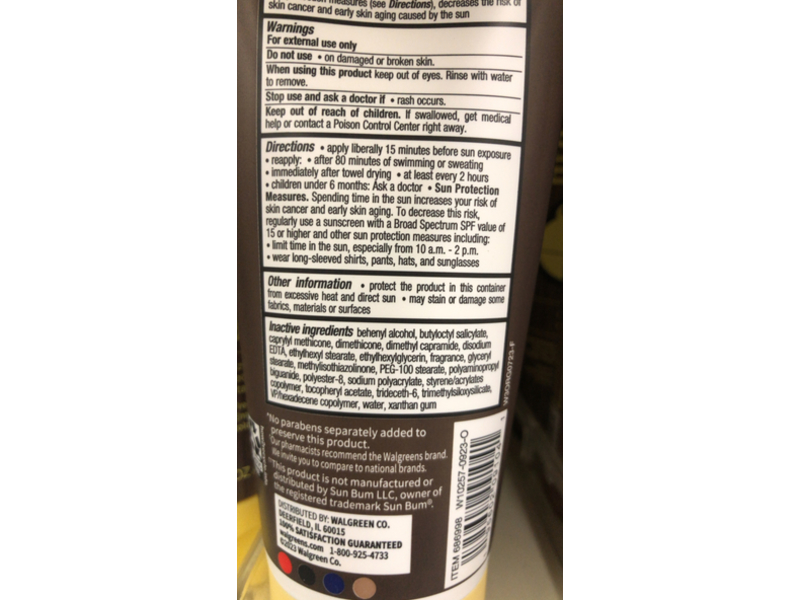 Walgreens Premium Moisturizing Sunscreen Lotion, SPF 30, 6 oz/170 g