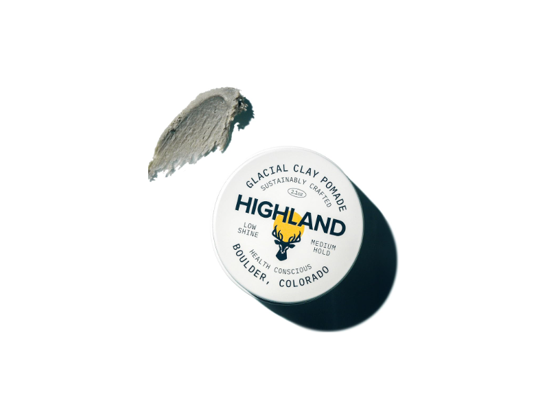 Highland Glacial Clay Pomade, 2.1 fl oz/61 mL