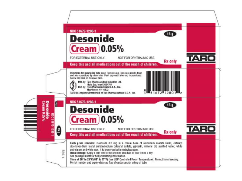 Desonide Cream 0.05%, 15 g, Taro Pharmaceuticals (RX)