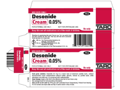 Desonide Cream 0.05%, 15 g, Taro Pharmaceuticals (RX)