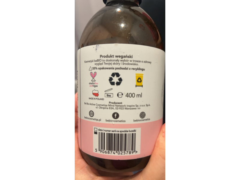 Be Bio Natural Shower Gel, Chia Seeds & Japanese Cherry Blossom, 400 mL