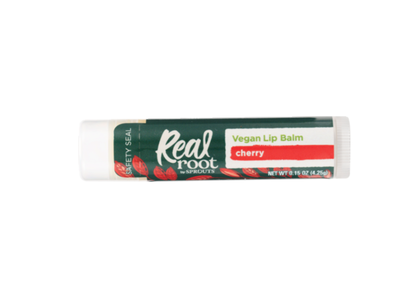 Real Root By Sprouts Vegan Lip Balm, Cheery, 0.15 oz/4.75 g