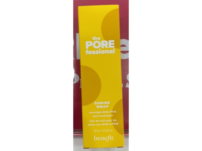 Benefit The Porefessional Shrink Wrap Overnight AHA+PHA Pore Treatment, 1.6 fl oz/50 mL
