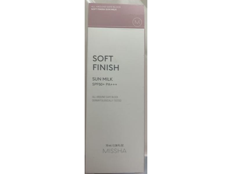 Missha Soft Finish Sun Milk, SPF 50+ PA+++, 2.36 fl oz/70 mL