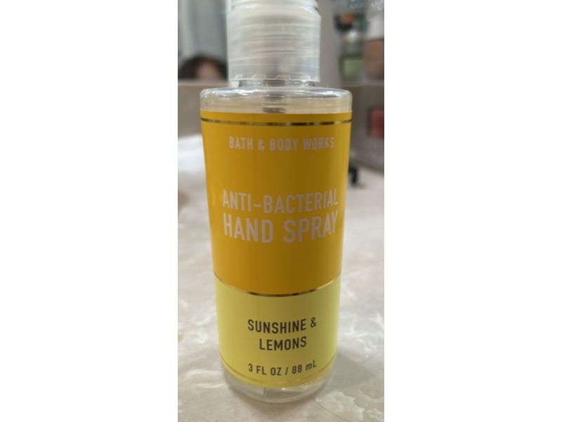 Bath & Body Works Anti-Bacterial Hand Spray, Sunshine & Lemons, 3 fl oz/ 88 mL