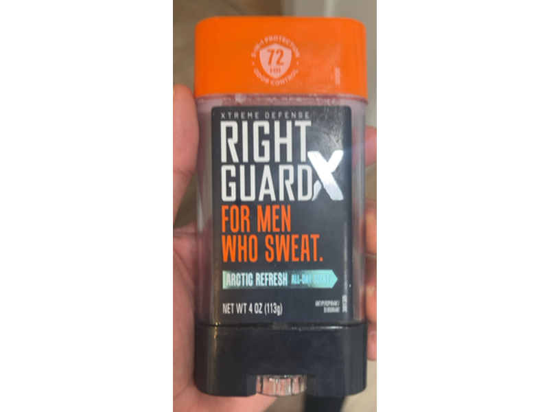 Right Guard Xtreme Defense Antiperspirant Deodorant, Arctic Refresh, 4 oz/113 g, Pack Of 4