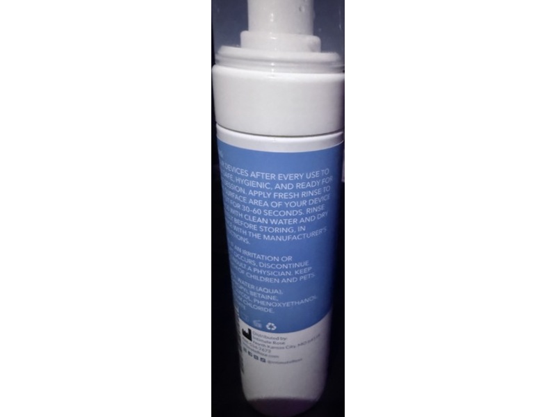 Intimate Rose Fresh Rinse Foaming Device Cleanser, 8 fl oz/210 mL