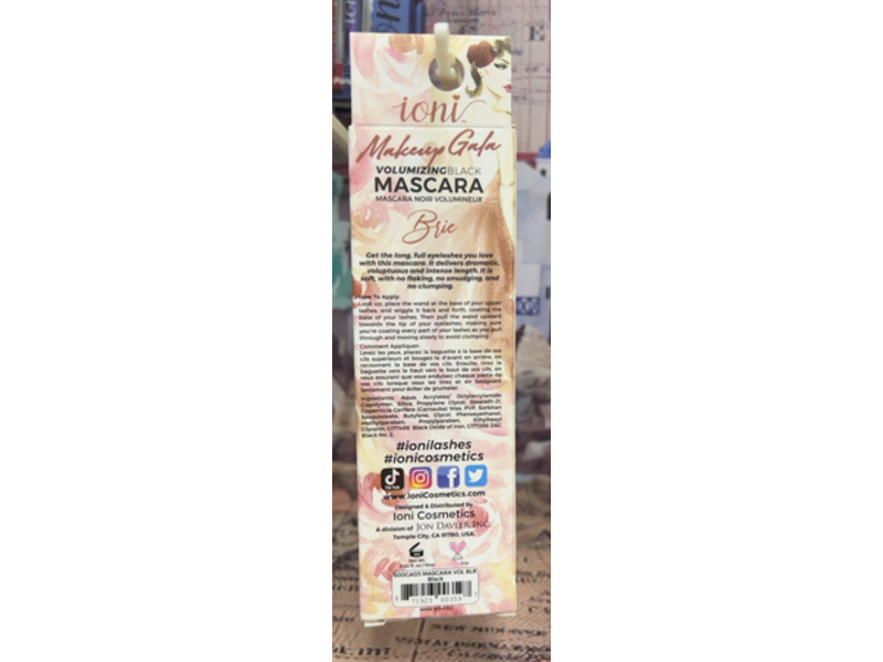 Ioni Volumizing Mascara, Black, 0.5 fl oz/15 mL
