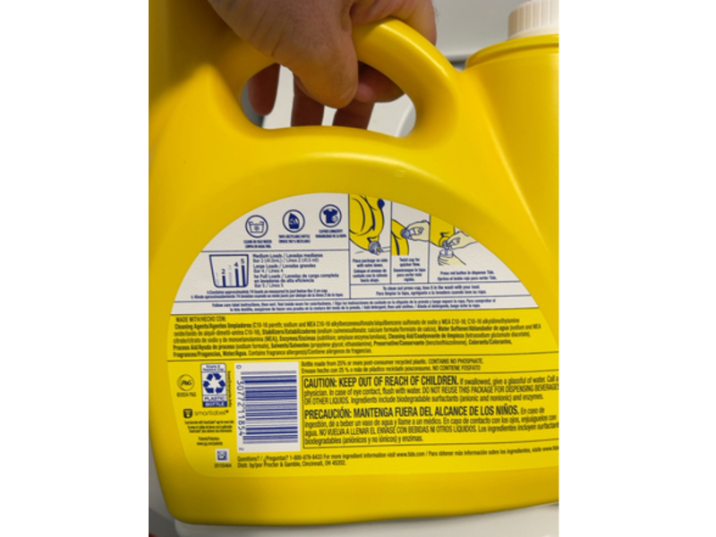 Tide Simply Oxi Boost + Ultra Stain Laundry Detergent, Refreshing Breeze, 74 Loads, 105 fl oz/3.1 L