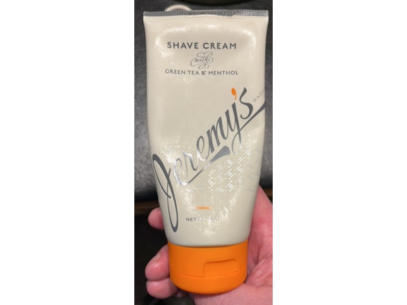 Jeremy’s Razors Shaving Cream, Green Tea & Menthol, 6 fl oz