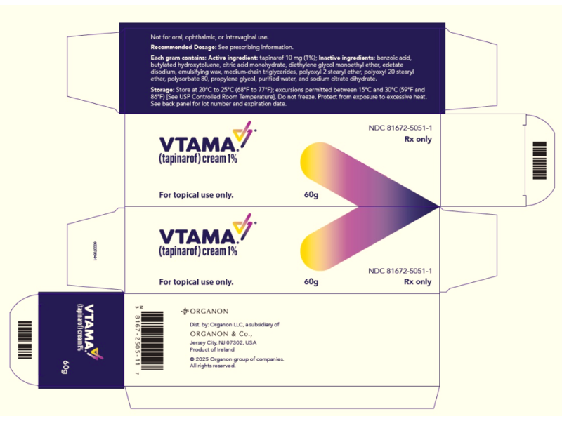 VTAMA (tapinarof) Cream 1 %, 60 g, Dermavant (RX)