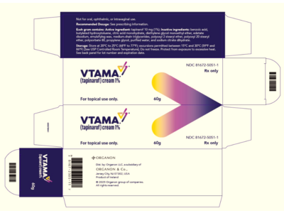 VTAMA (tapinarof) Cream 1 %, 60 g, Dermavant (RX)