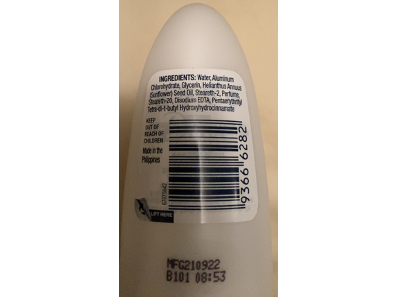 Dove Go Fresh Moisturising Cream Antiperspirant Roll-on, Cucumber & Green Tea, 50 mL