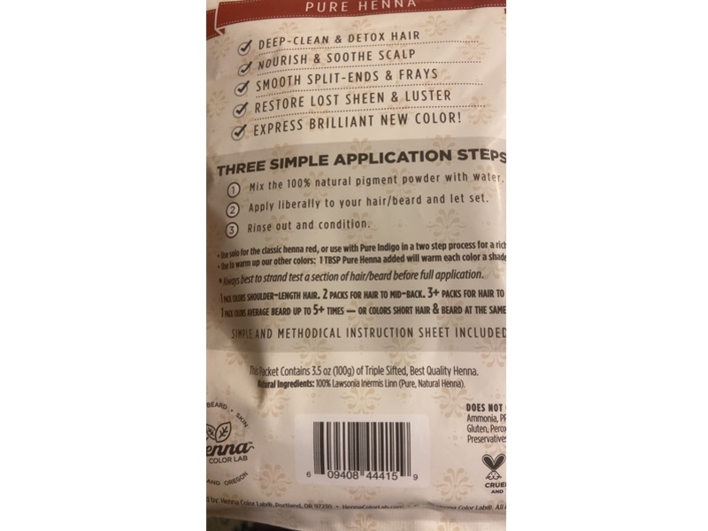 Henna Color Lab All Natural Hair & Beard Dye, 3.5 oz/100 g