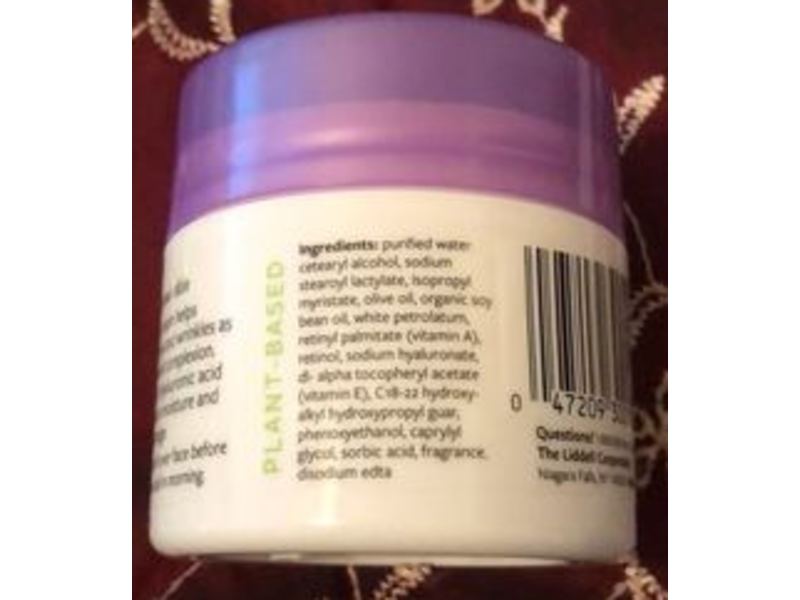 Nicel Retinol PM Anti-Aging Cream, Hyaluronic Acid, 2 oz/60 mL