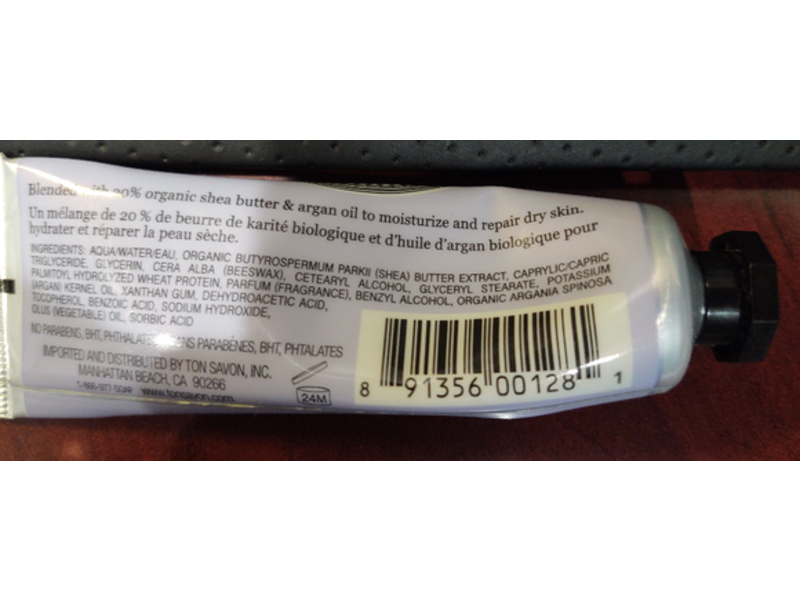 La Chatelaine Shea Butter Hand Cream, Lavender, 1 fl oz/30 mL