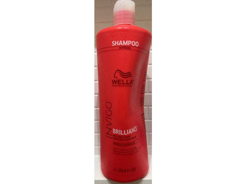 Wella Professionals Invigo Brilliance Shampoo, Fine/Normal, 33.8 fl oz/1 L