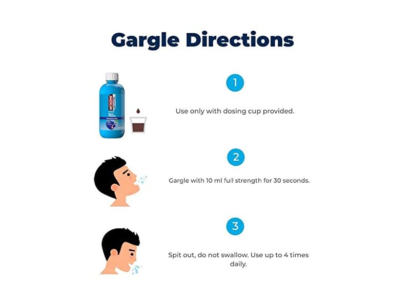 Betadine Antiseptic Sore Throat Gargle, Mint , 8 fl oz/237 mL