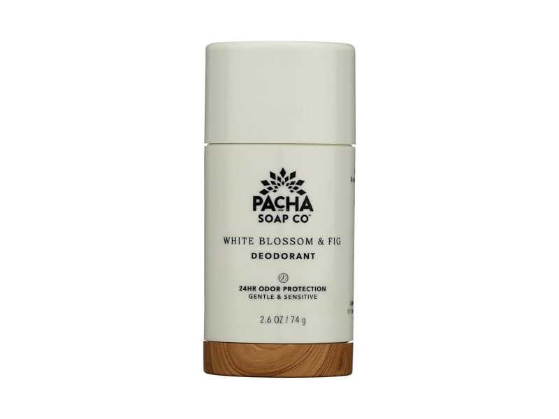 Pacha Soap Co Deodorant, White Blossom & Fig, 2.6 oz/74 g