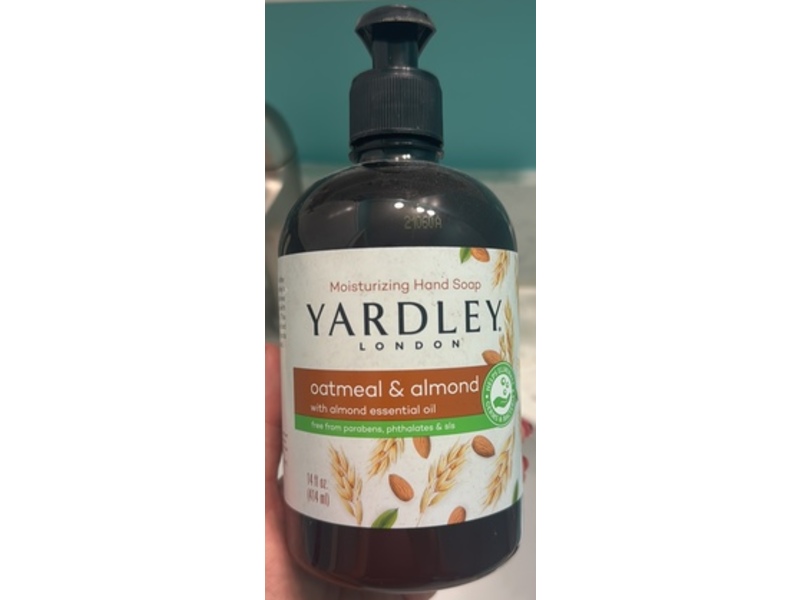 Yardley London Moisturizing Hand Soap, Oatmeal & Almond, 14 fl oz/414 mL