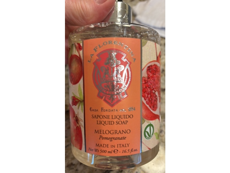 La Florentina Liquid Soap, Pomegranate, 16.5 fl oz/500 mL
