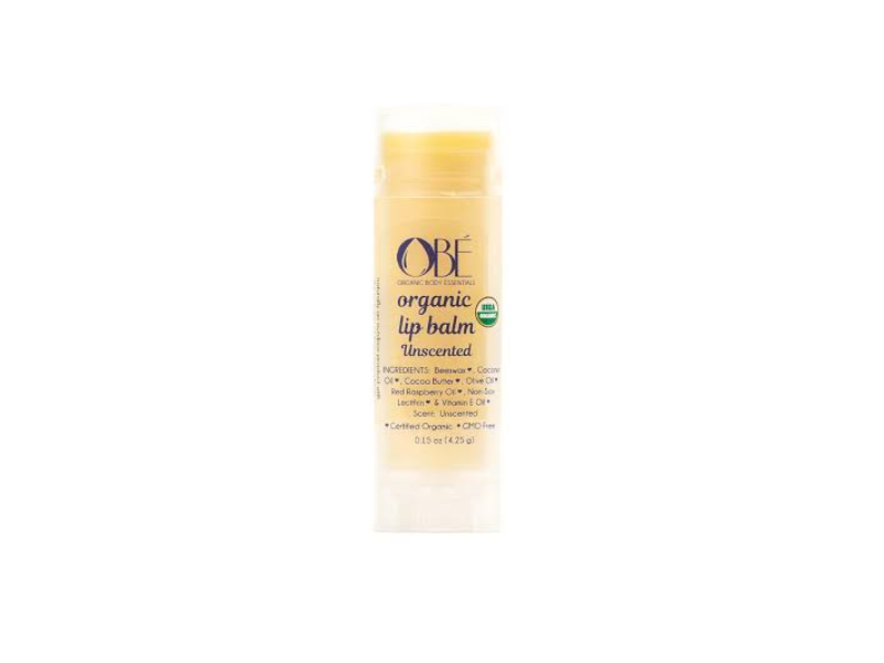 Organic Body Essentials Organic Lip Balm, Unscented, 0.15 oz/4.25 g