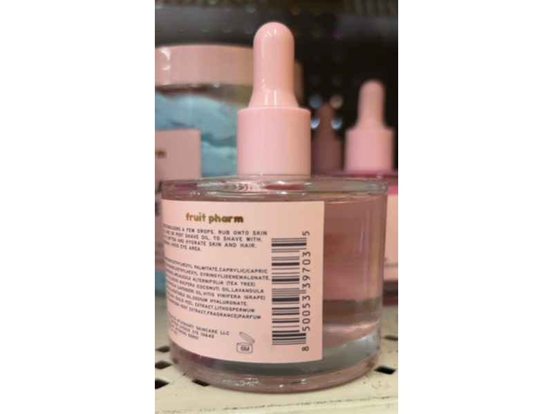 Fruit Pharm Fruit Cake Smoothing Shave Oil, Passion Fruit + Hyaluronic Acid, 3.4 fl oz/100 mL