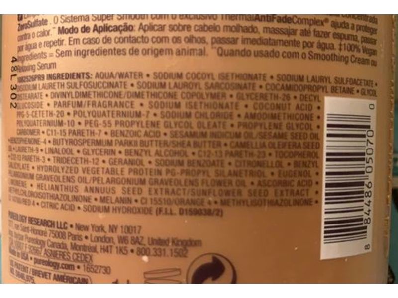 Pureology Super Smooth Shampoo, 33.8 fl oz/1 L