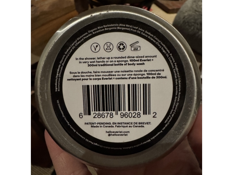 Everist The Exfoliating Body Wash Concentrate, 3.4 fl oz/100 mL