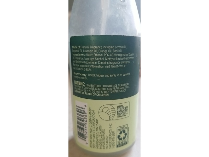 Ever Spring Room Spray, Citrus & Basil, 8 fl oz/236 mL