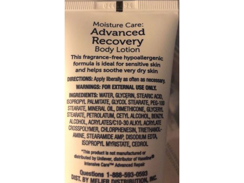 Meijer Moisture Care Advanced Recovery Body Lotion, Fragrance Free, 3 fl oz/88.5 mL