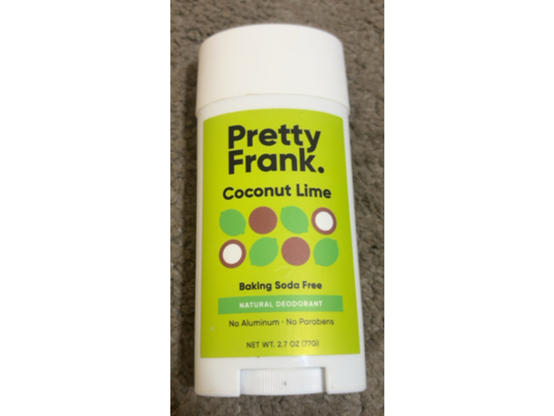 Pretty Frank Natural Deodorant, Coconut Lime, 2.7 oz/77 g
