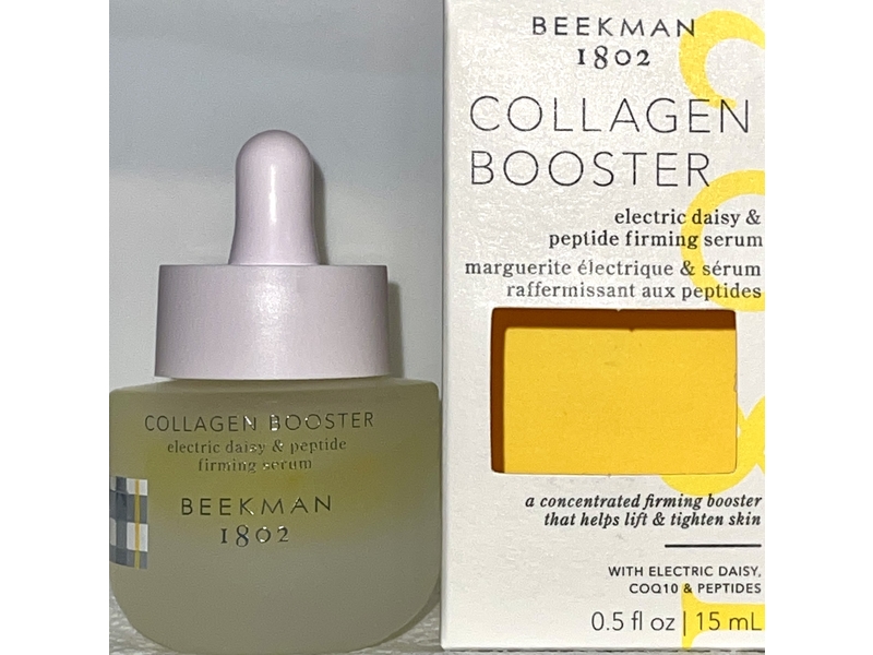 Beekman Collagen Booster Electric Daisy & Peptide Firming Serum, 0.5 fl oz/15 mL