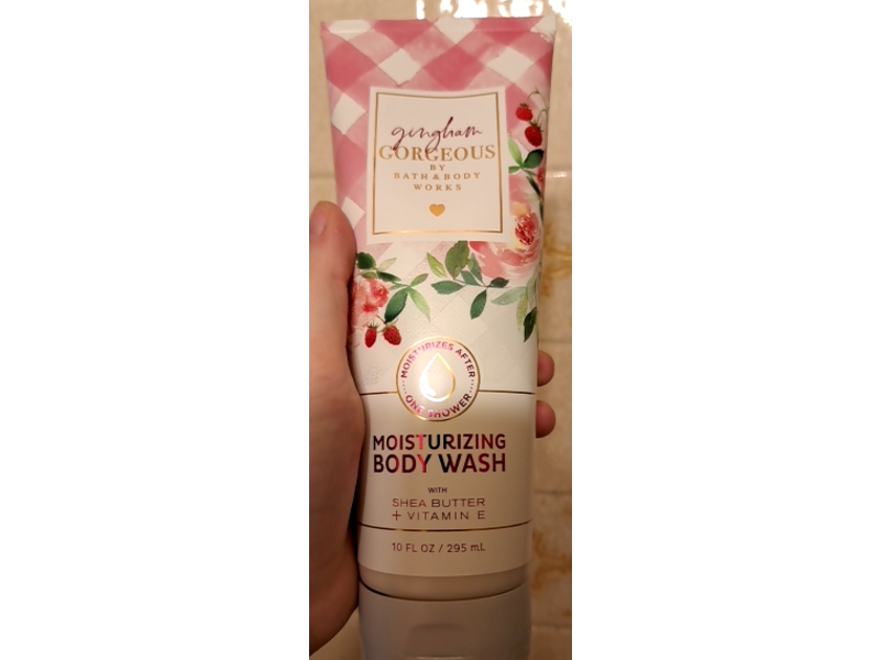 Bath & Body Works Gingham Gorgeous Moisturizing Body Wash, Shea Butter + Vitamin E, 10 fl oz/295 mL