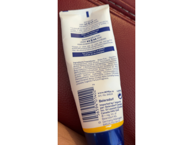 Nivea 3 In 1 Anti-Age Hand Cream, Q10, 100 mL
