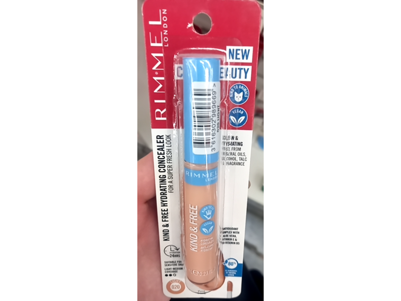 Rimmel London Kind & Free Concealer, 020 Light, 0.23 fl oz