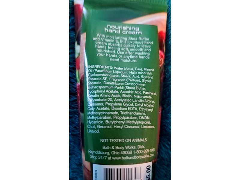 Bath & Body Works Nourishing Hand Cream, Fresh Strawberries, 2 fl oz/59 mL
