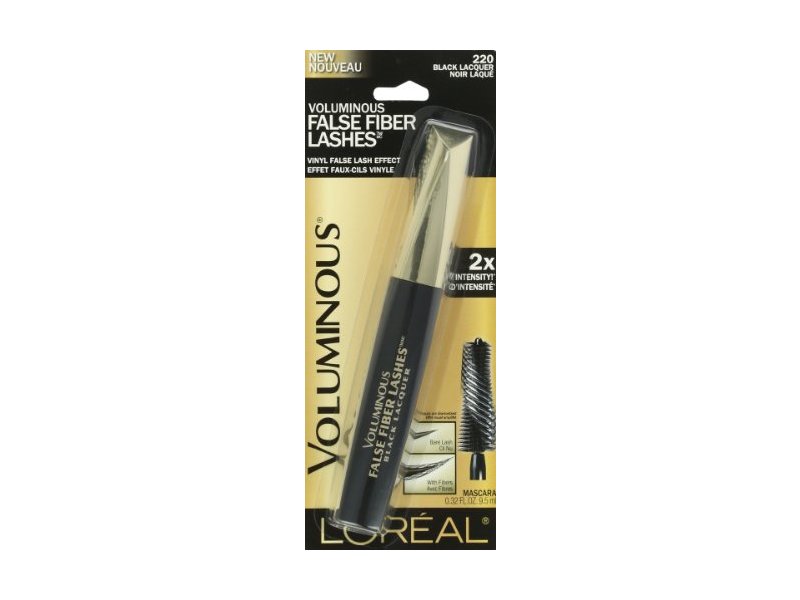 L'Oreal Paris Voluminous False Fiber Lashes Mascara, 220 Black Lacquer, 0.32 Fluid Ounce