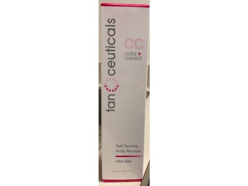 Tanceuticals Cc Color + Correct Self Tanning Body Mousse, Ultra Dark, 6.7 fl oz/200 mL