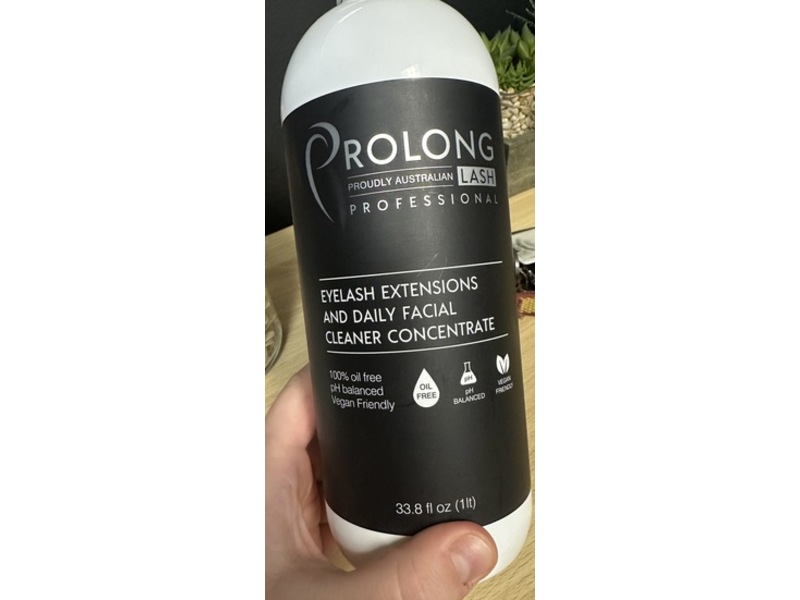 Prolong Lash Shampoo Eyelash Extensions & Daily Facial Cleaner, 33.8 fl oz/1 L