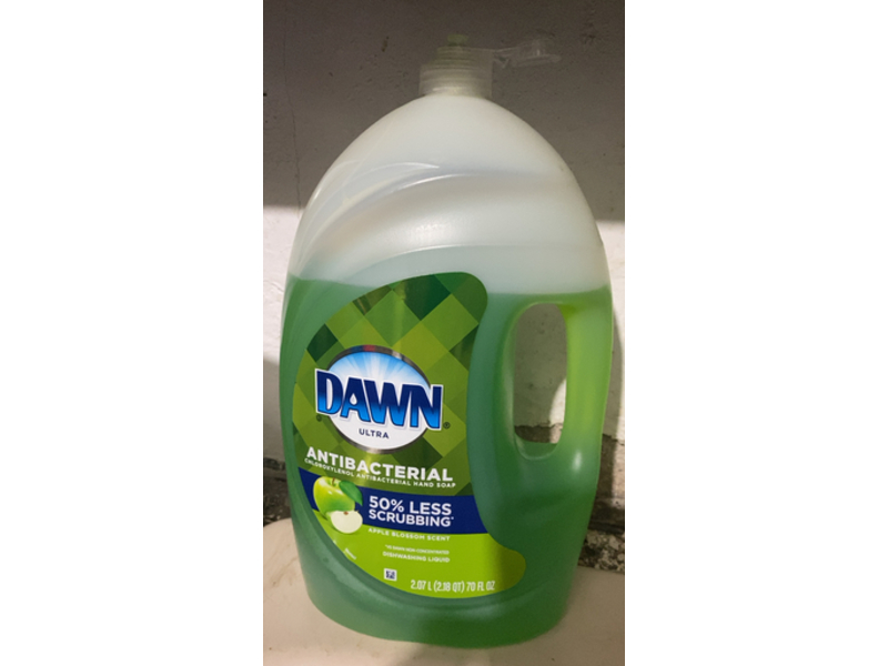 Dawn Ultra Antibacterial Liquid Dishwashing Soap, Apple Blossom Scent, 70 fl oz/2.07 L