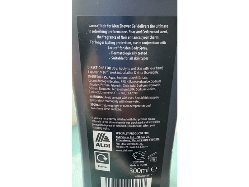 Lacura Men Noir Shower Gel, 300 mL, Pack Of 2