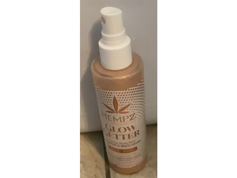 Hempz Glow Getter Herbal Body Mist, Bergamot & Warm Vanilla, 4.22 fl oz/125 mL