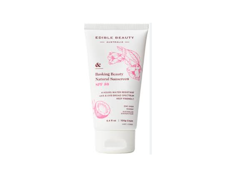 Edible Beauty Australia & Basking Beauty Natural Sunscreen, SPF 50, 3.5 fl oz/100 g